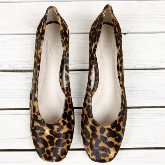 NEW LFL Leopard Animal Print Calf Hair Sloop Flats - Picture 2 of 9